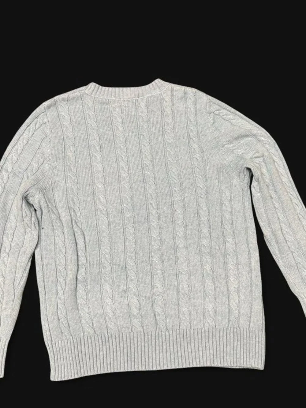 Polo Ralph Lauren Gray Cable Knit Crewneck Sweater